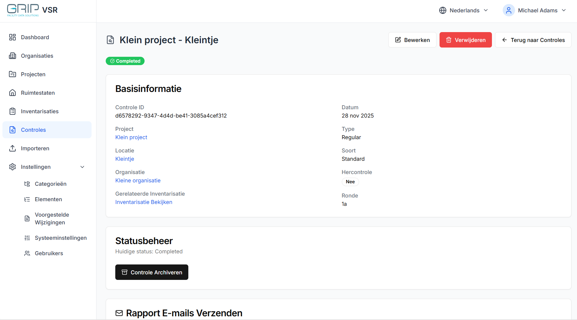 VSR Web Controle